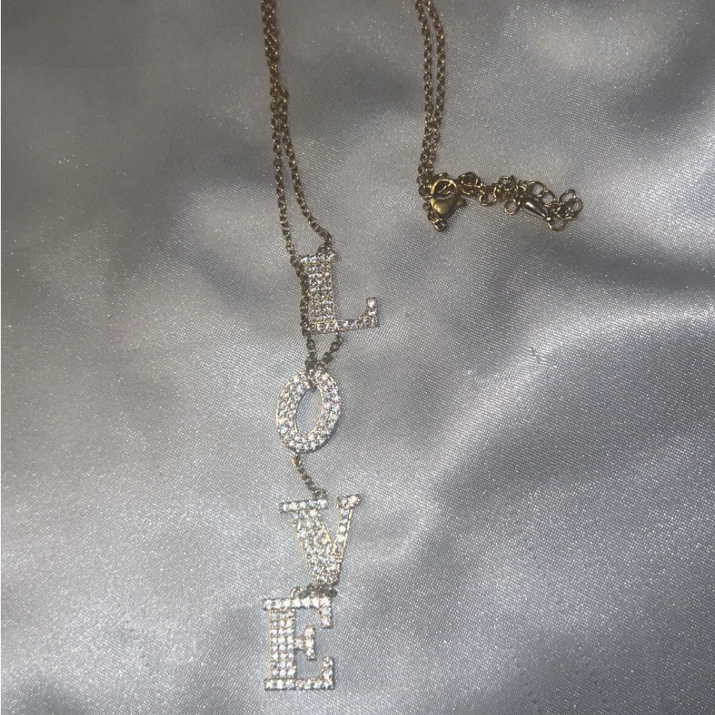Elegant Gold Love Pendant Necklace 40$